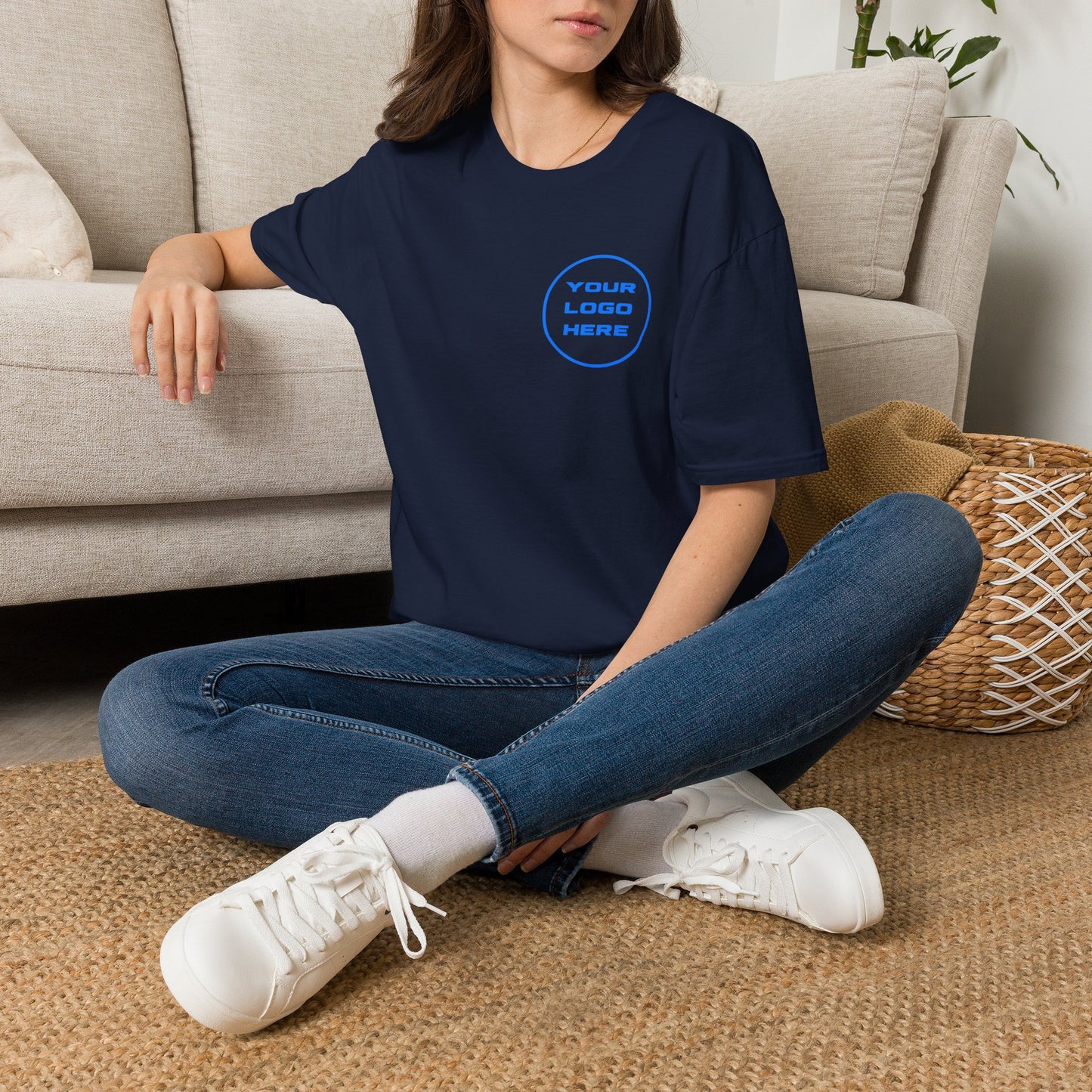 Custom Logo T-Shirt Front & Back