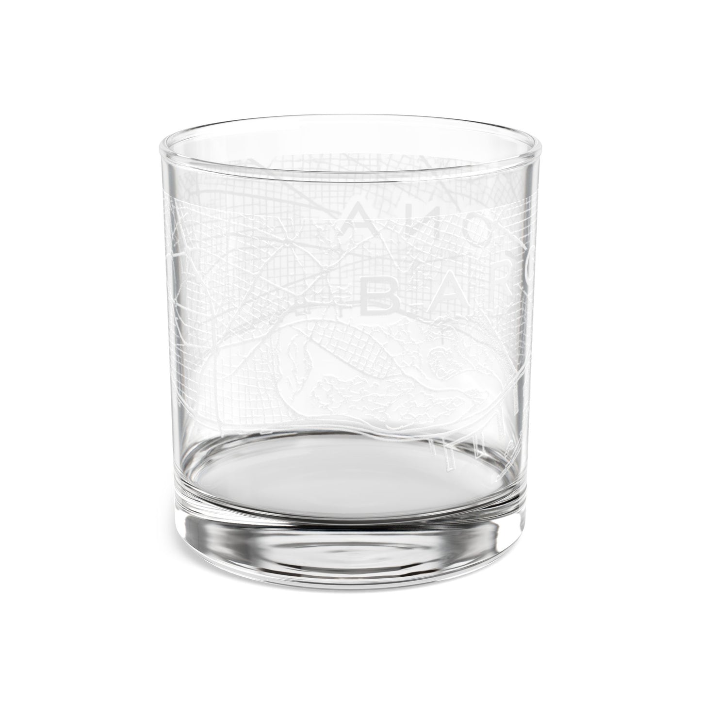 Barcelona Engraved City Map Glass — 10oz Whiskey Tumbler