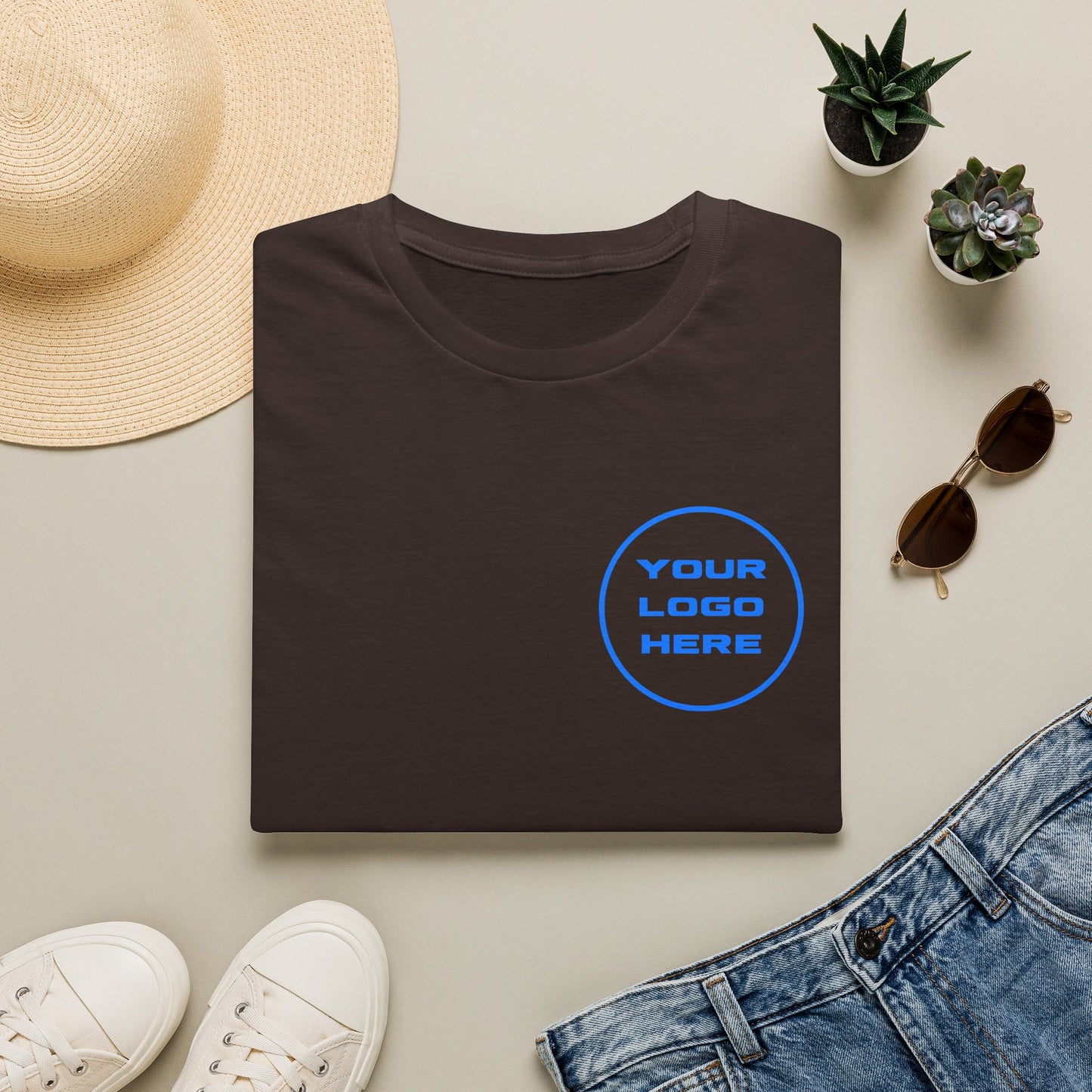 Custom Logo T-Shirt Front & Back