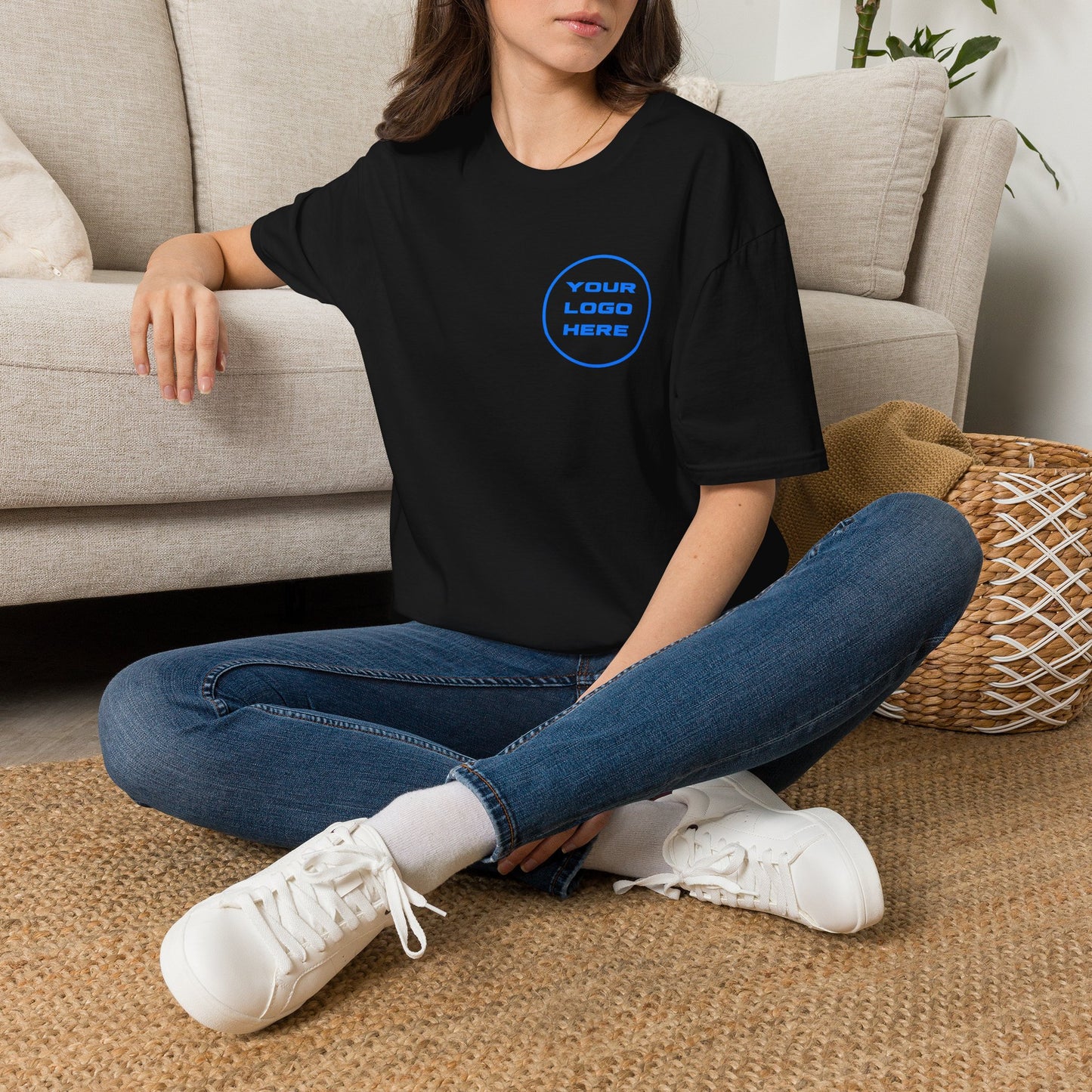 Custom Logo T-Shirt Front & Back