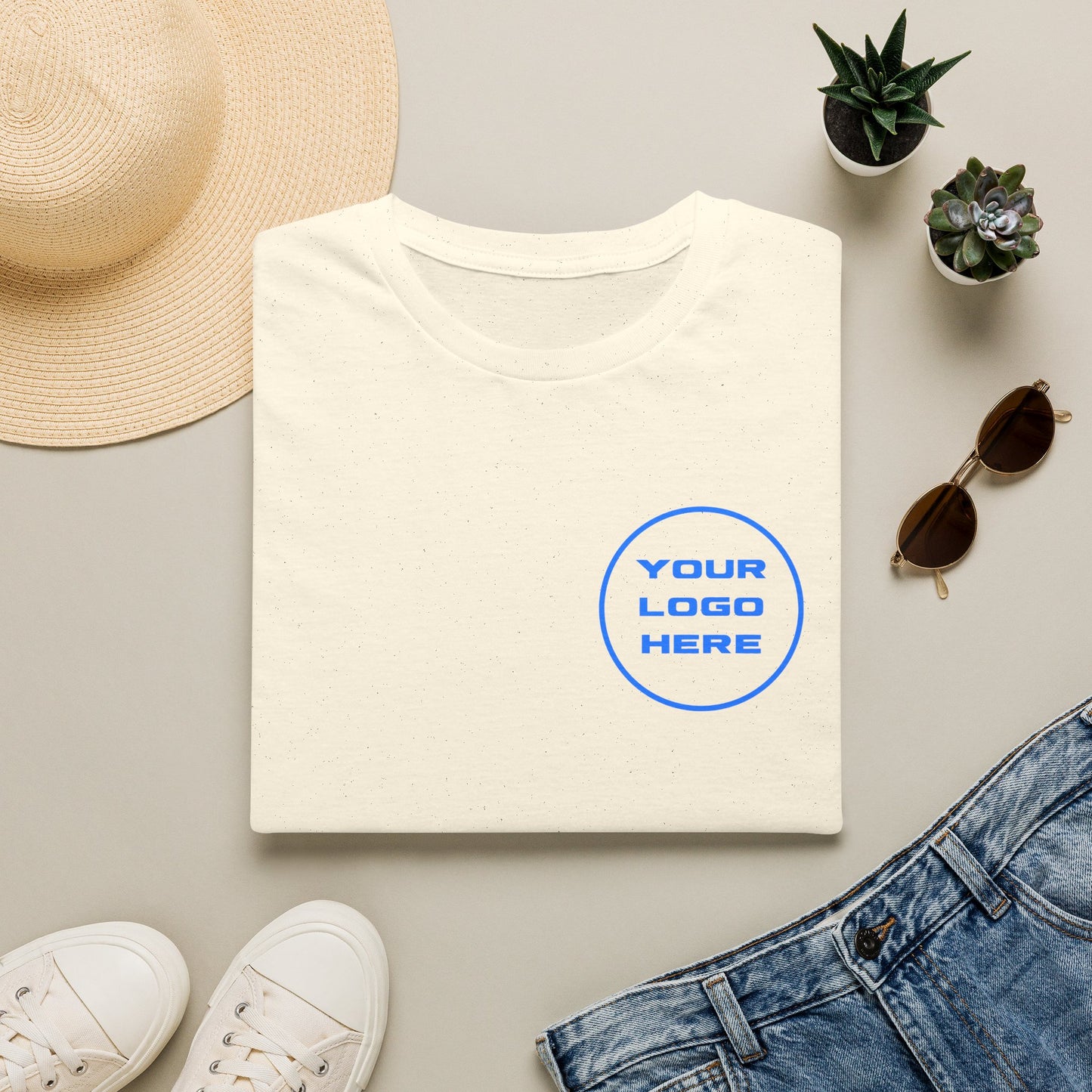 Custom Logo T-Shirt Front & Back