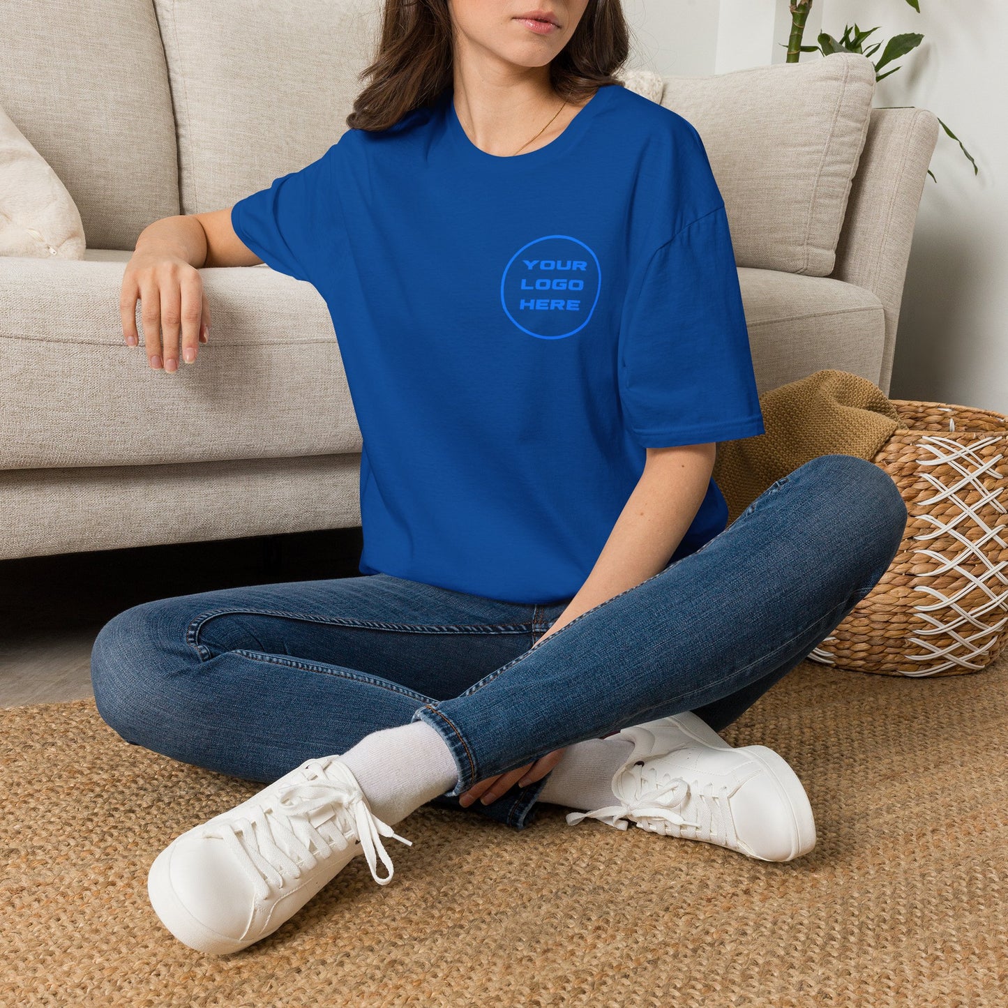 Custom Logo T-Shirt Front & Back