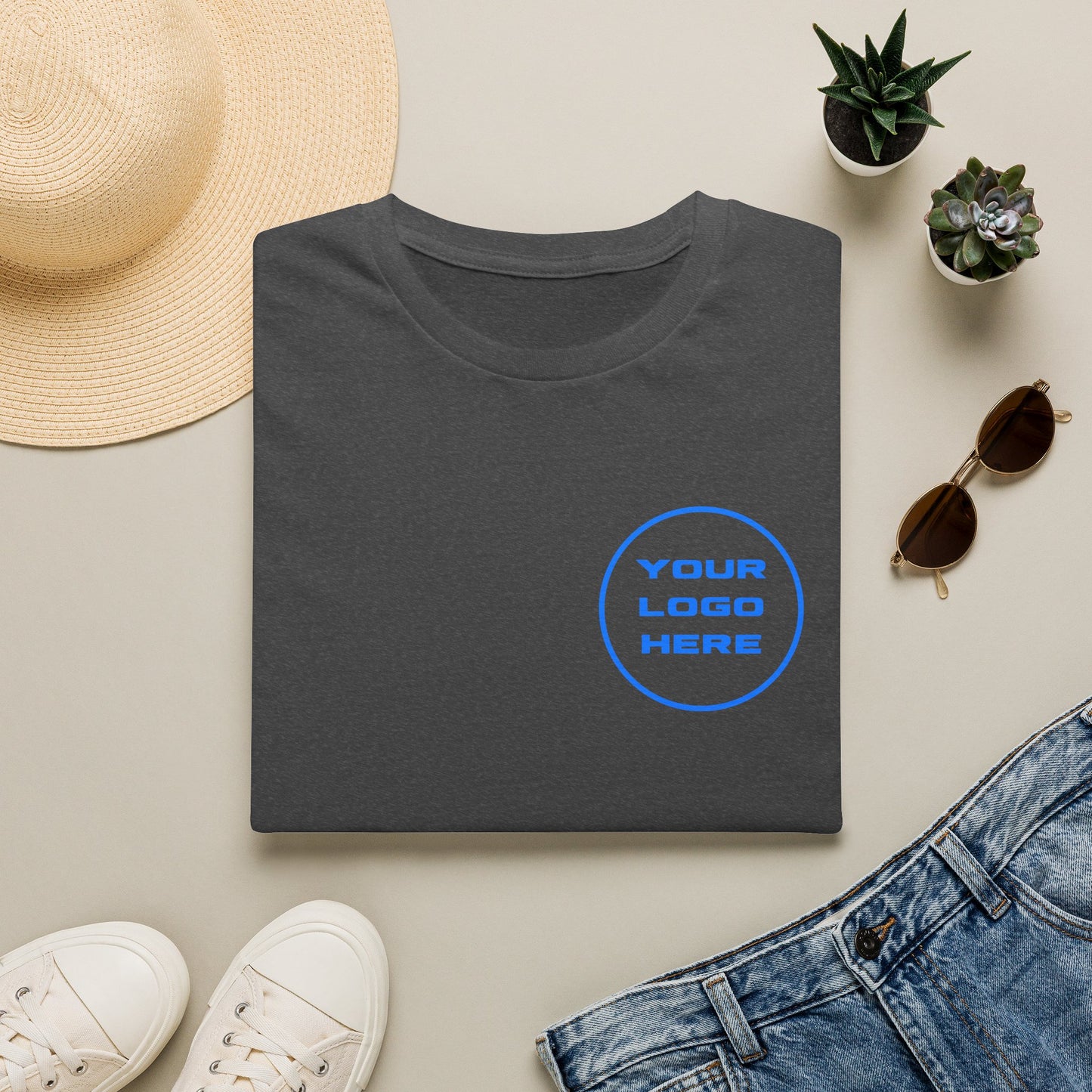 Custom Logo T-Shirt Front & Back