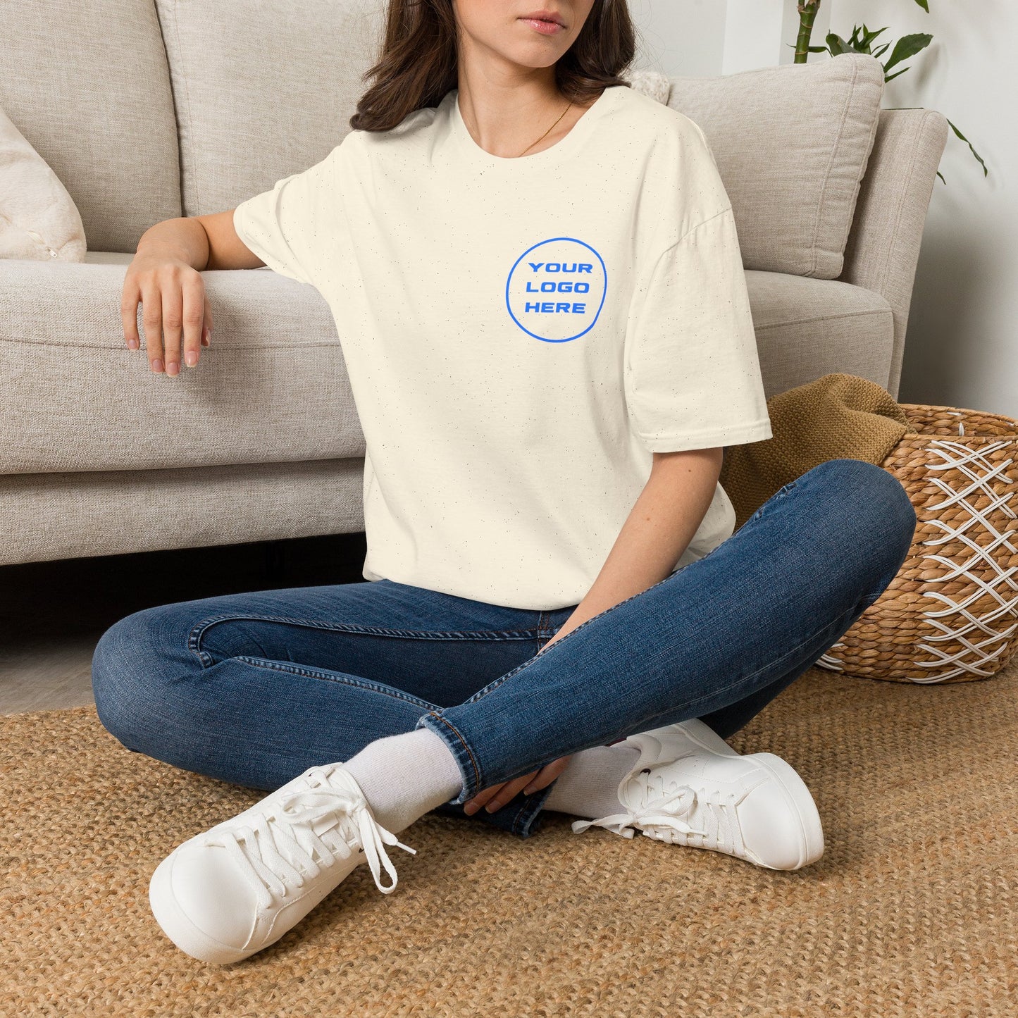 Custom Logo T-Shirt Front & Back