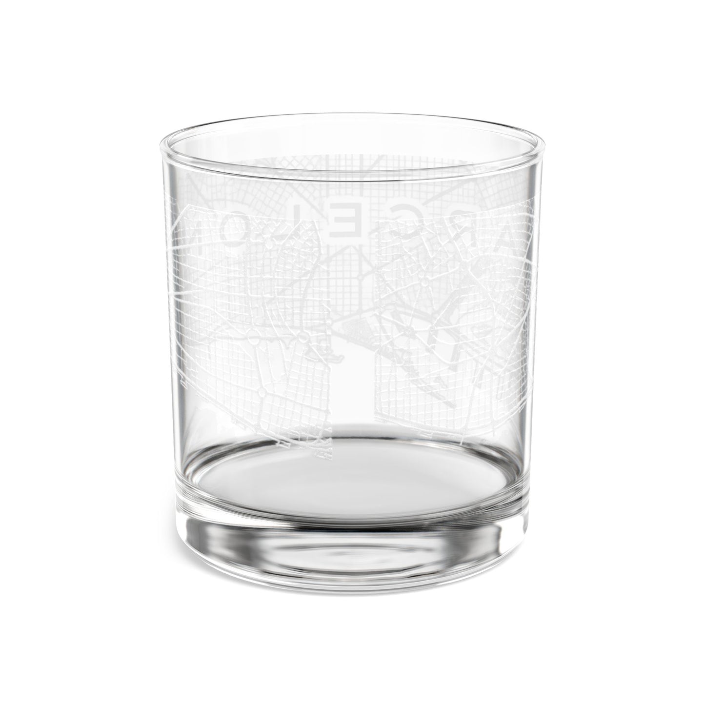 Barcelona Engraved City Map Glass — 10oz Whiskey Tumbler