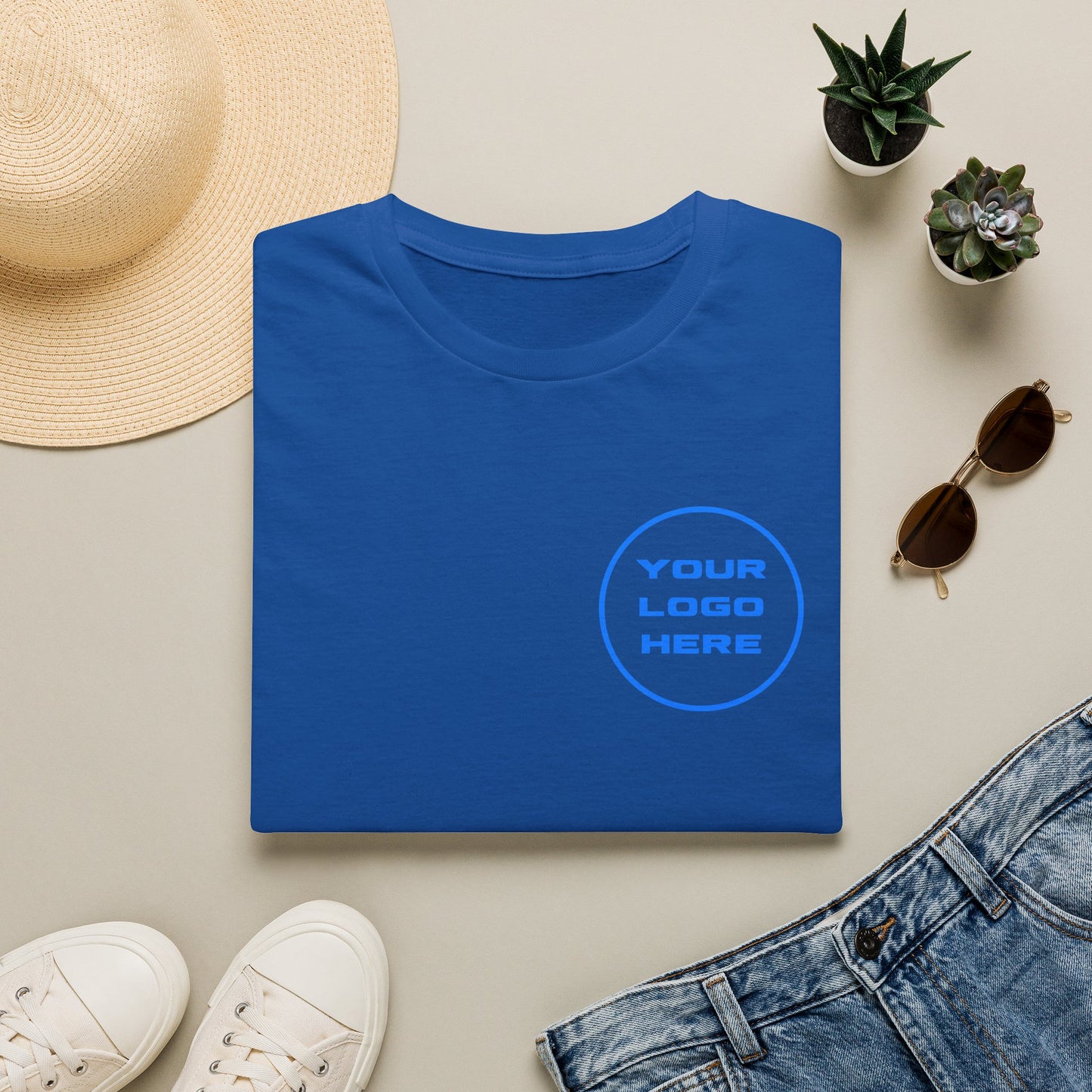 Custom Logo T-Shirt Front & Back