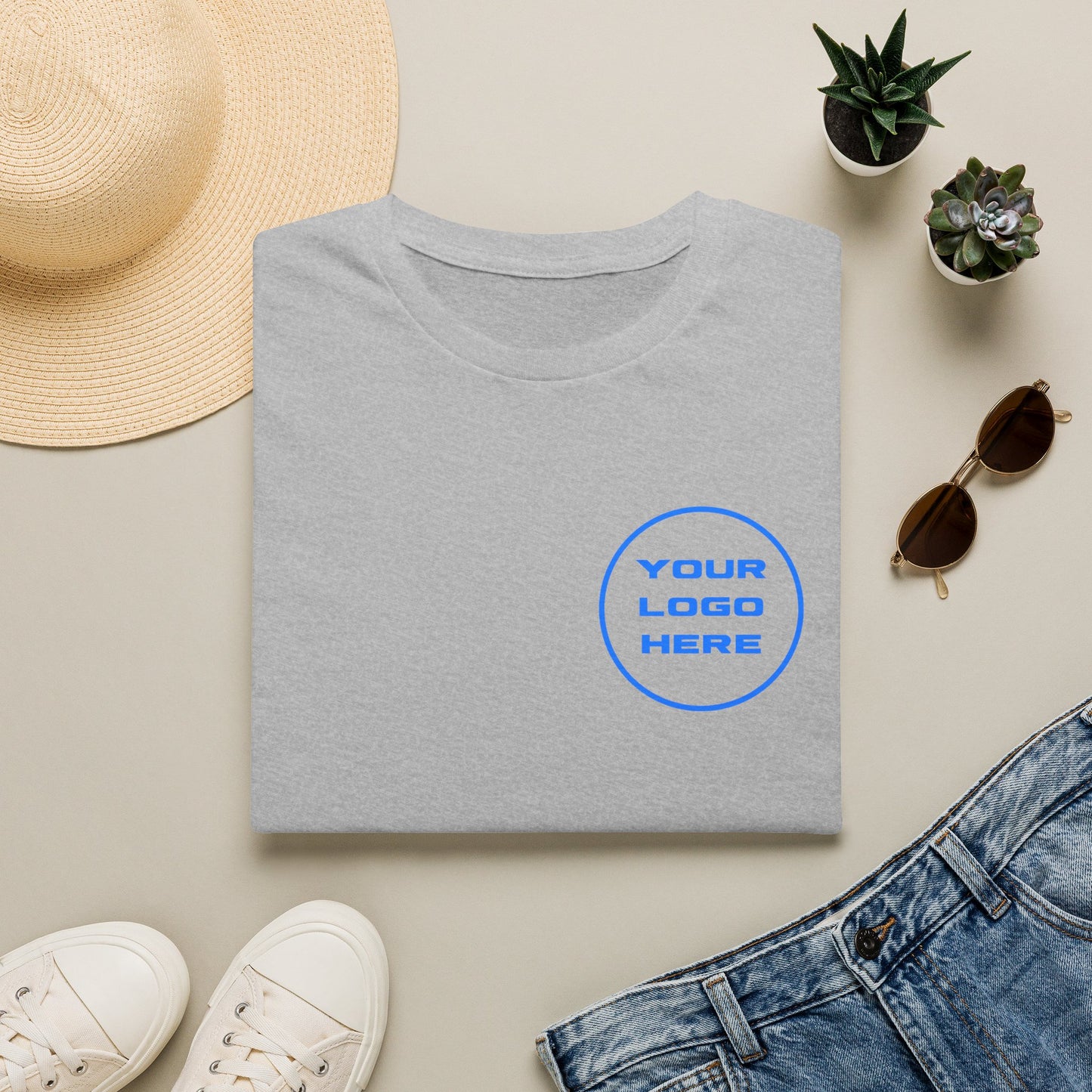 Custom Logo T-Shirt Front & Back