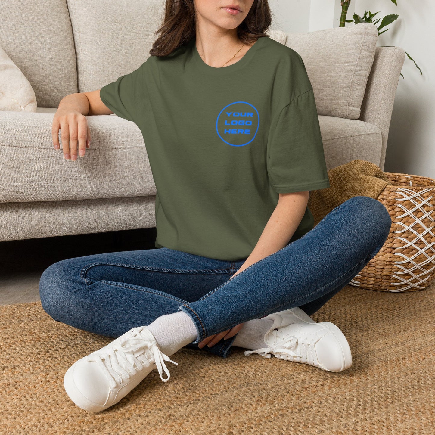 Custom Logo T-Shirt Front & Back
